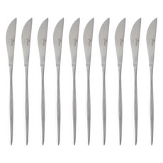 Bueokdaom Plitvice 韓國製 304不鏽鋼 甜點刀, 銀色, 10個