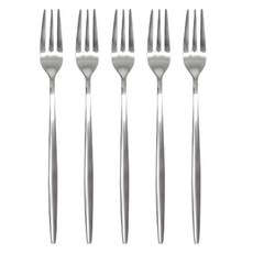 Bueokdaom Plitvice 韓國產 304不鏽鋼茶叉, 銀色, 5個