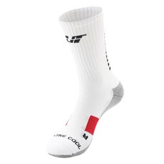 UNDERTECH ACTIVE 小腿 1 運動襪 UTH805A, 1個, 白色 + 紅色