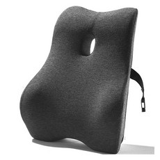 soonZAM 護腰記憶棉靠背墊, 深灰色