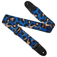 Toppia 舒適吉他背帶 藍金豹紋 S51-C, 1個