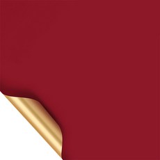 마켓감성 골드 양면 포장지, 버건디, 40개