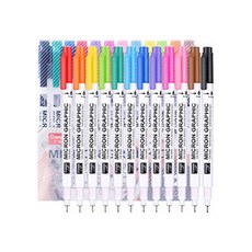 마켓감성 드로잉 스트로크 펜세트, 타입2, 1세트