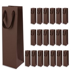 Golden Rabbit Wine C 彩色葡萄酒紙袋 9 x 28 x 8 cm, 20個, 棕色