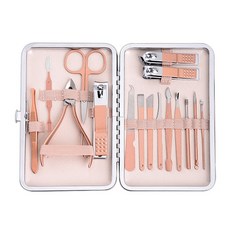 Pipi Homeliving 收納包式指甲剪美甲16件組, 混色, 1套