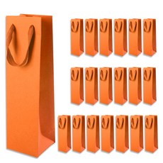 골든래빗 와인C 컬러 와인 종이백 9 x 28 x 8 cm, 오렌지, 20개