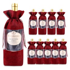 골든래빗 와인C 시스루 와인 포장백 15 x 30 cm, 레드, 10개