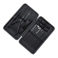 PP家居生活 不鏽鋼手指甲腳趾甲美甲工具16件組, 1套, 黑色