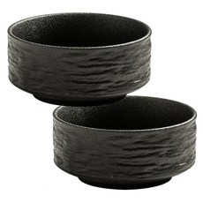 Makuwaku Storm 陶瓷飯湯碗 HTC542, 黑色, 2個, 單品