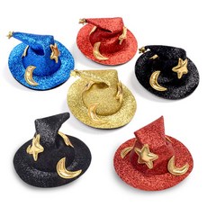 萬聖節魔法帽髮夾, 6個, 隨機出貨