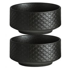 Makuwaku 美人魚陶瓷飯碗/大碗 HTC543, 黑色, 2個, 單品