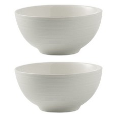 마구와구 토네이도 도자기 대접 면기 그릇 소 HTC545, 화이트, 2개