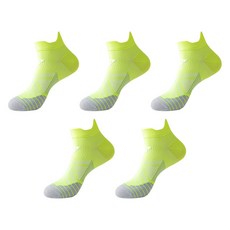 로브로코 여성용 고급형 골프 농구 런닝 스포츠 단목 양말 5켤레 세트, 라임, 5세트
