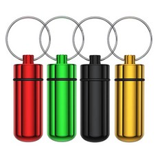 Hi-Leisure 鋁製防水藥丸盒 隨機出貨, 4個