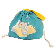 Allode 束口復古午餐袋, 1個, TYPE04綠色