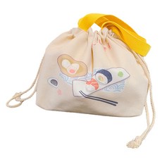 Allode 束口復古午餐袋, 1個, TYPE01米色