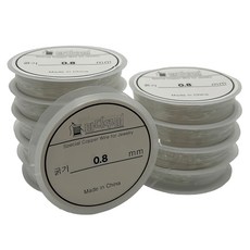 MaDaKkuMi 串珠工藝DIY製作材料 彈力線 0.8mm, 透明, 10個