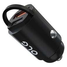 Olg 隱藏式點菸器車用高速充電器 2孔 100W, OLGB011, 黑色