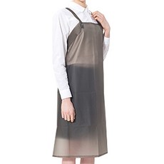 Yekyeong 高週波聚氨酯 H型防水圍裙 中 PO-0525, 黑色半透明, 1個