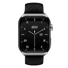 QCY 통화 가능 AOD 아몰레드 스마트워치 GS MAX, 블랙, 40.6mm, 블루투스