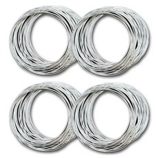 MaDaKkuMi 串珠工藝DIY材料 1.5mm鐵絲, 銀色, 4個