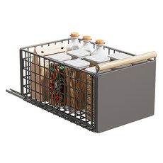 ProLiving 儲物櫃整理盒 水槽 廚房 滑動式層架 收納盒 籃子 置物籃, 1個, 灰色