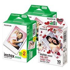 FUJIFILM 富士 instax 迷你底片4片裝+心型素描套裝, 迷你電影, 1組