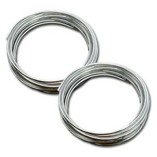 MaDaKkuMi 串珠工藝 DIY 製作材料 鐵絲 3mm, 銀色, 2個