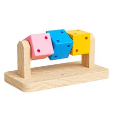 DING DONG PET 倉鼠嗅聞方塊滾輪玩具, 1個, 木質 + 混合