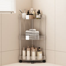 efactory Judy N 縫隙角落多用途推車層架, 透明, 3層