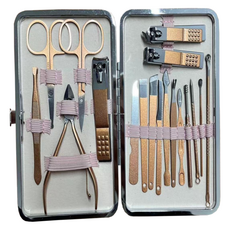 Owaigyu 多用途指甲剪18件組 Piri, 玫瑰金, 1套