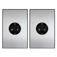 보에담 매입콘센트 1구 실버, 2개