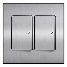 Boedam 內建跳線 銀色開關 2孔 2入, 1個