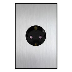 Boedam 嵌入式插座 1孔 銀色, 1個