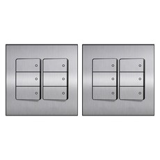 Boedam 內建跨接線開關 6開 2入 銀色, 2個