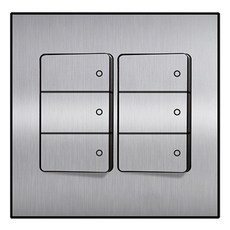 Boedam 內建跨接線銀色開關 6開 2入, 1個