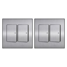 Boedam 內建跳線開關 2孔 2入 銀色, 2個