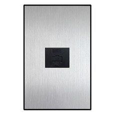 Boedam 網路通訊插座 8P 1孔 銀色, 1個