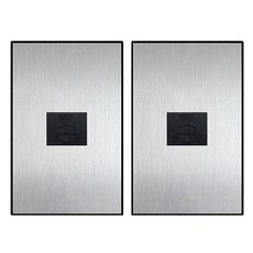 Boedam 網路通訊插座 8P 1孔 銀色, 2個