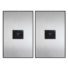 Boedam 電話插座 4P 1孔 銀色, 2個