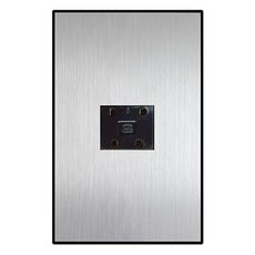 Boedam 電話插座 4P 1孔 銀色, 1個