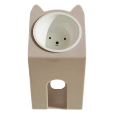 Maggie & Bo 大型犬用碗架 LARGE+ 斜口單碗 + 陶瓷碗組, 1套, 小狗 灰色