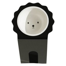 Maggie & Bo 大型犬用碗架 LARGE+ 斜口單碗 + 陶瓷碗組, 1套, 比熊犬 黑色