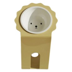 Maggie & Bo 大型犬用碗架 LARGE 斜口單碗 + 陶瓷碗組, 1套, 比熊犬 黃色