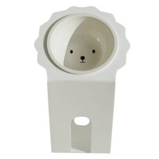 Maggie & Bo 大型犬用碗架 LARGE+ 斜口單碗 + 陶瓷碗組, 1套, 比熊犬 白色