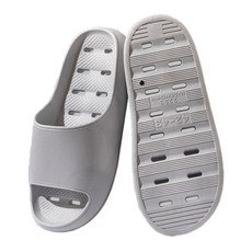 plaka 防滑排水指壓浴室拖鞋, 灰色