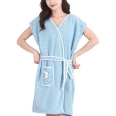 원이네 여성용 심플한 가운 면사, 스카이블루, 1개