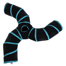 CAMULALA 貓隧道玩具, 黑色+藍色, 1個