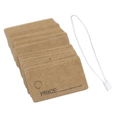 Inp 方形 PRICE 價格吊牌 牛皮紙 KP 1.3 x 2.3 cm, 200個, 白色(吊牌)