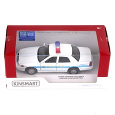KiNSMAR 福特維多利亞皇冠警察玩具 KT5342, 白色